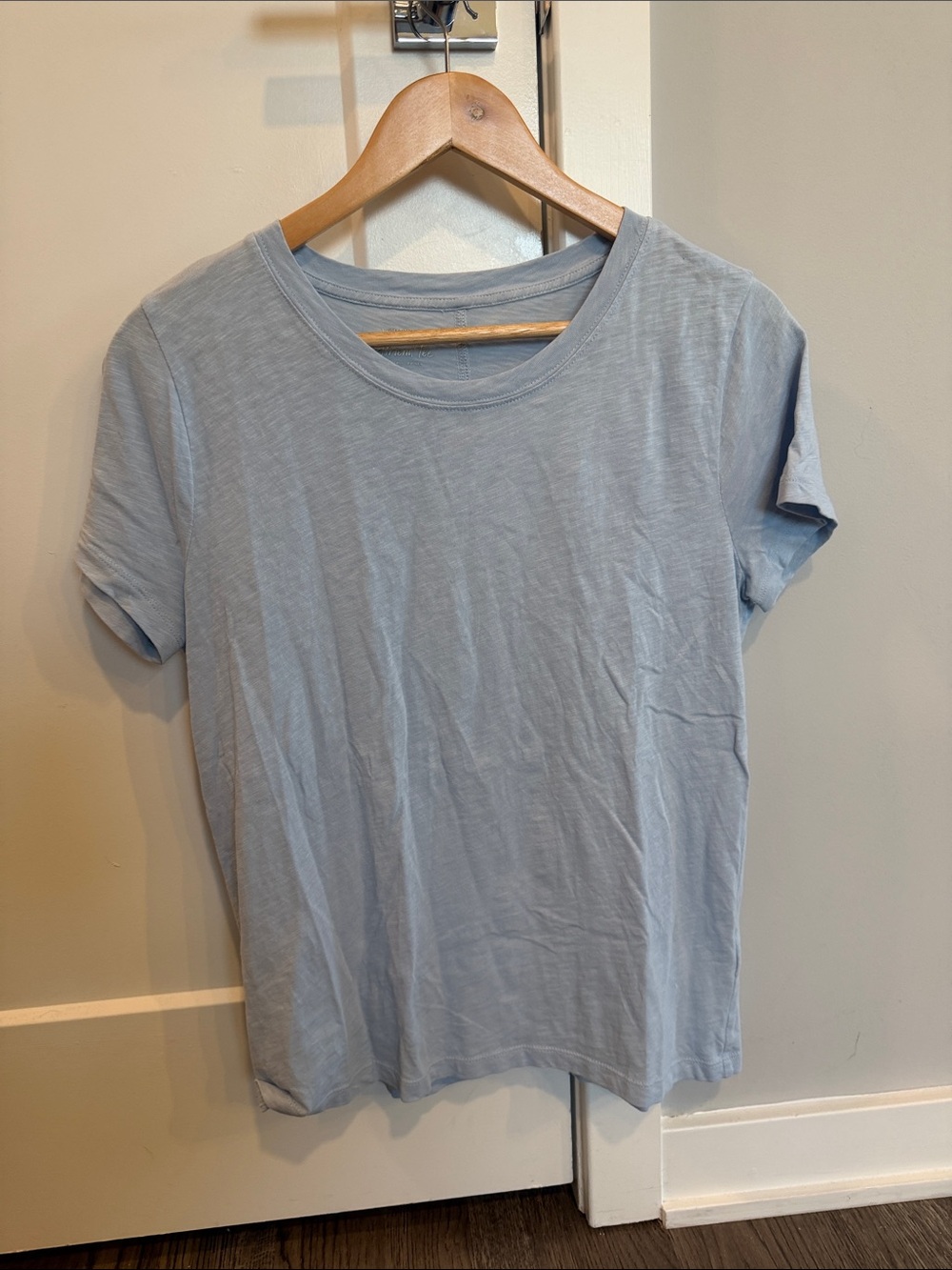 J. Crew Light Blue Girlfriend Tee